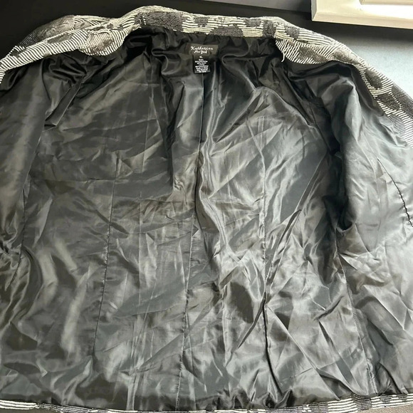 Katherine New York Women’s XL‎ Textured Floral Blazer 2 Button Regal Old Money - Picture 14 of 16